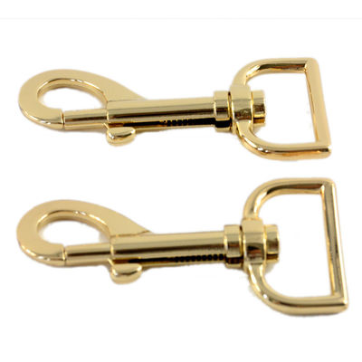 25мм Золотая вращающаяся собака Snap Hook Custom Цинковая сплав Металлическая собака Hook SDR567 Покрытие хрома