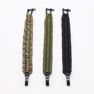 Наружный браслет Paracord с регулируемой металлической кнопкой и полиэфирным материалом