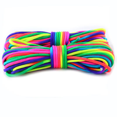 Внешний Rainbow 550 Paracord 4mm 7 Внутренние ядра Полиэстер Парашютный шнур