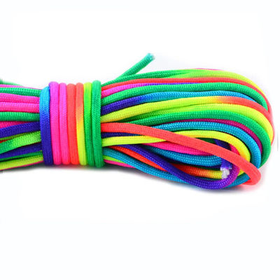 Внешний Rainbow 550 Paracord 4mm 7 Внутренние ядра Полиэстер Парашютный шнур