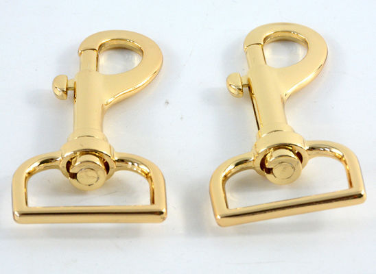 25мм Золотая вращающаяся собака Snap Hook Custom Цинковая сплав Металлическая собака Hook SDR567 Покрытие хрома
